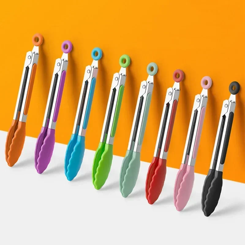 Kitchen Gadgets Pakistan - 7 Inch Non-Slip Food Tongs Creative