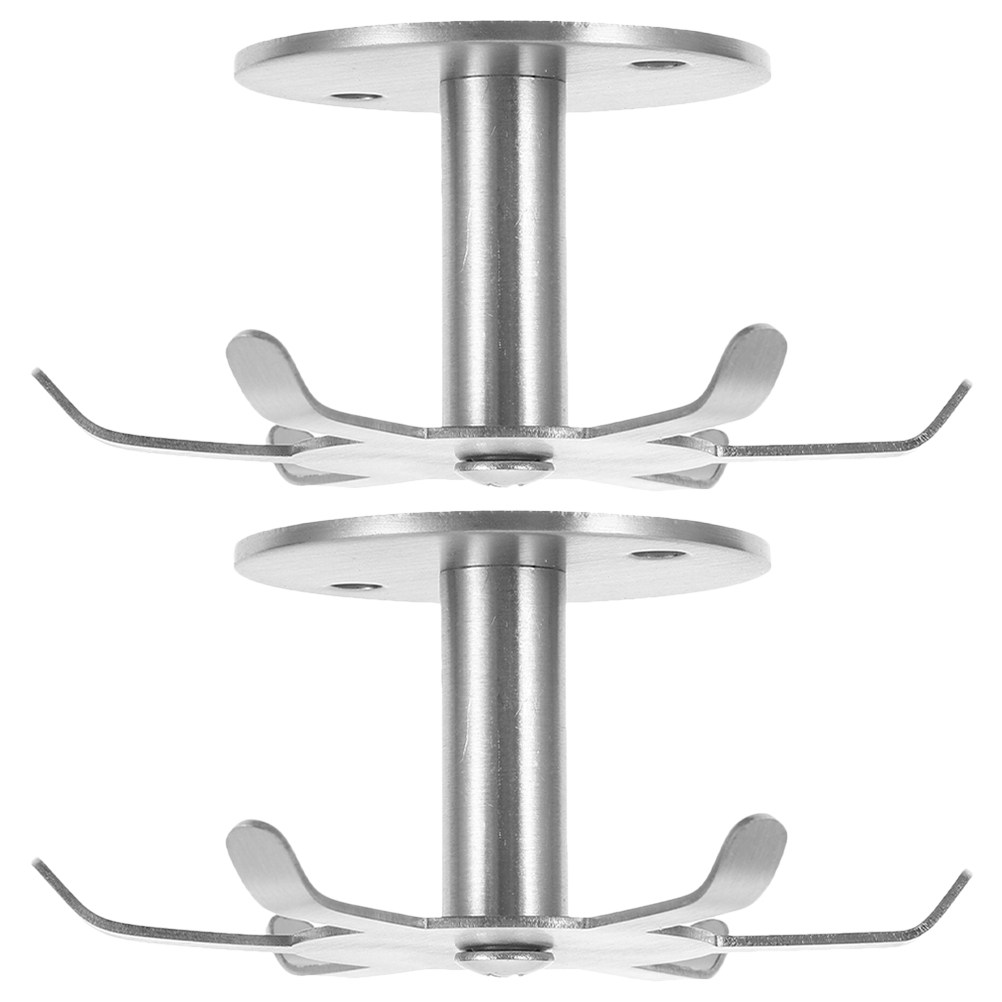 Kitchen Utensil Holder - 2Pcs Stainless Steel Rotatable Sundries Hook
