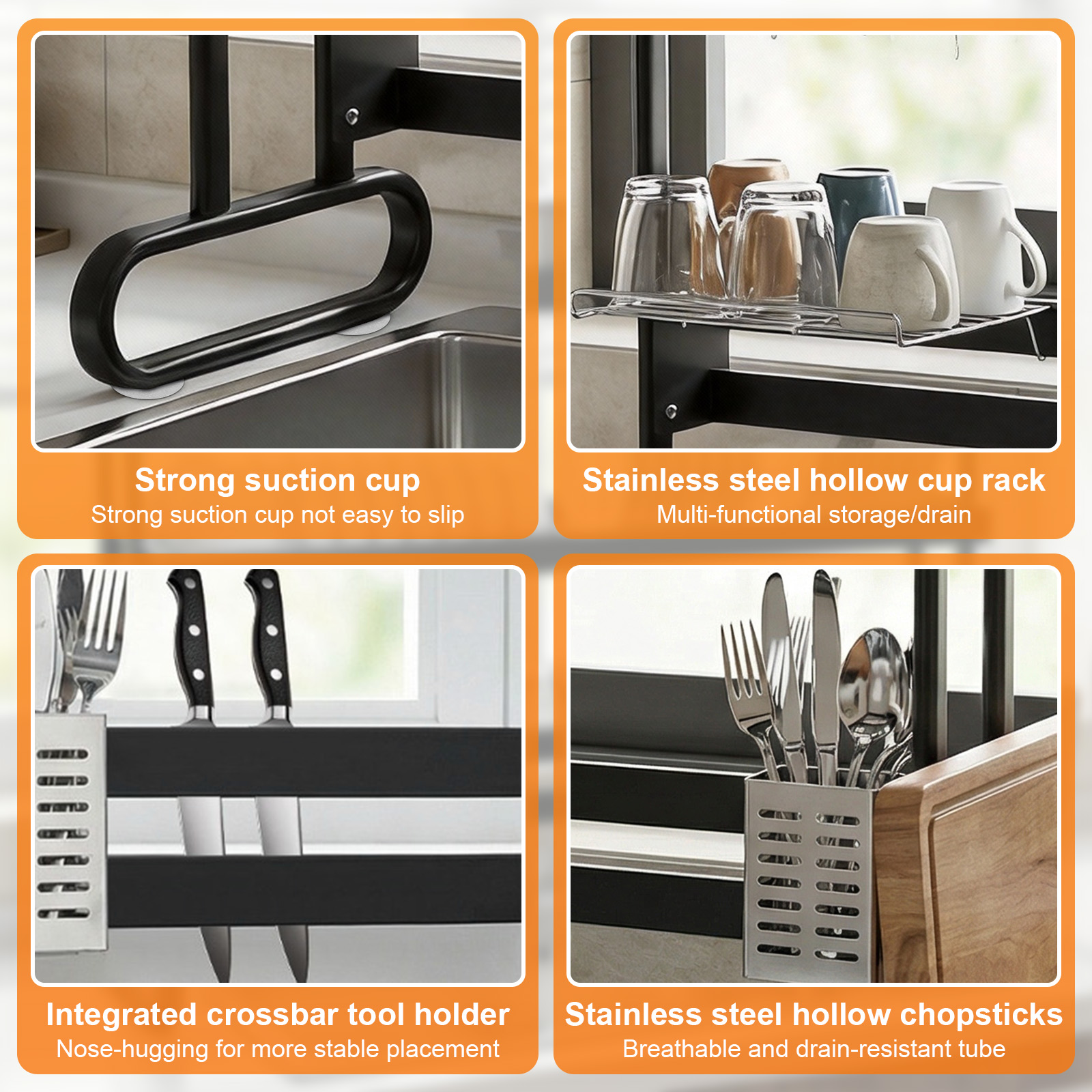 Stainless Steel Dish Drainer w - مراجعة Kitchen Utensil Holder وسعره