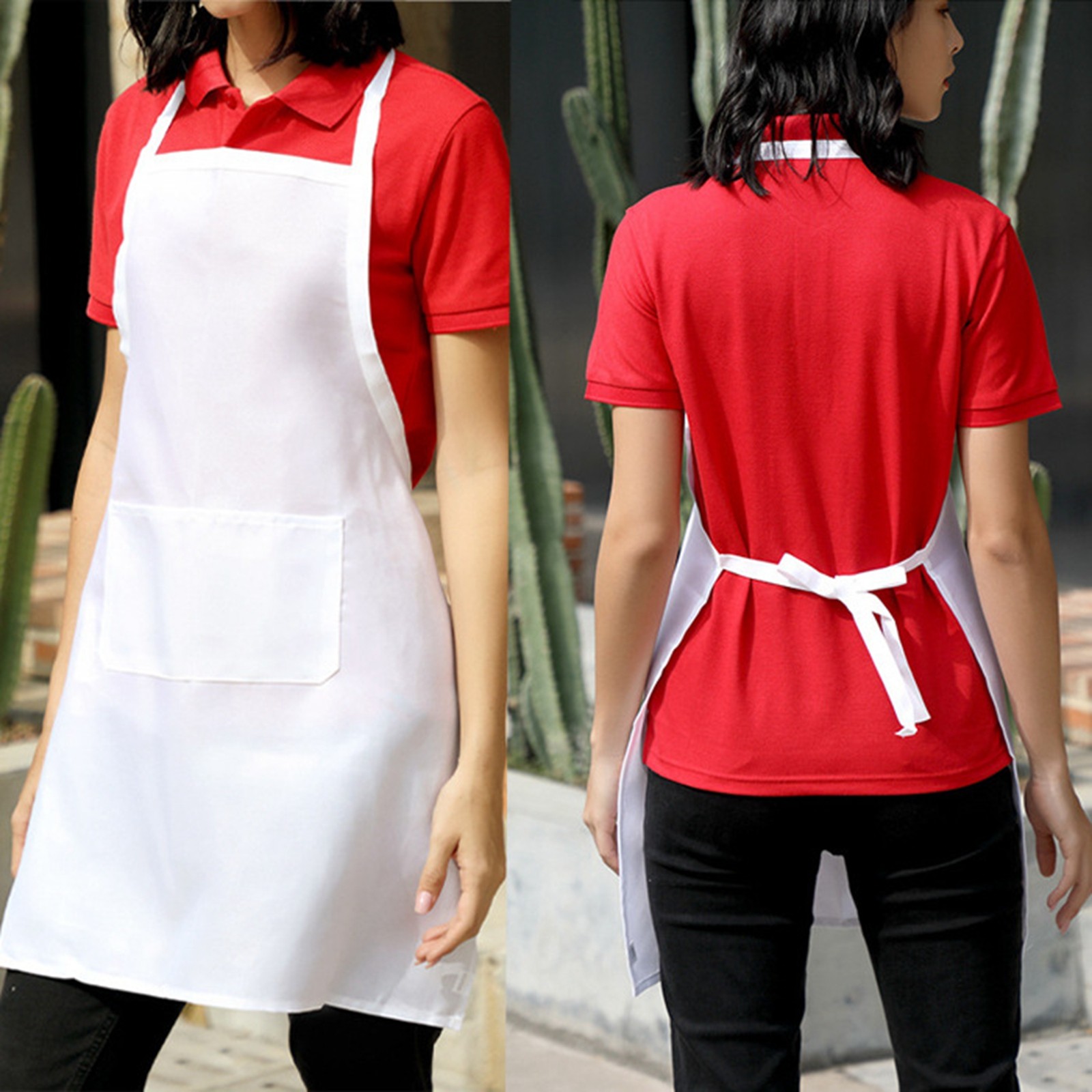 1/3pcs White Kitchen Aprons fo - مراجعة Kitchen Gadgets For Women وسعره