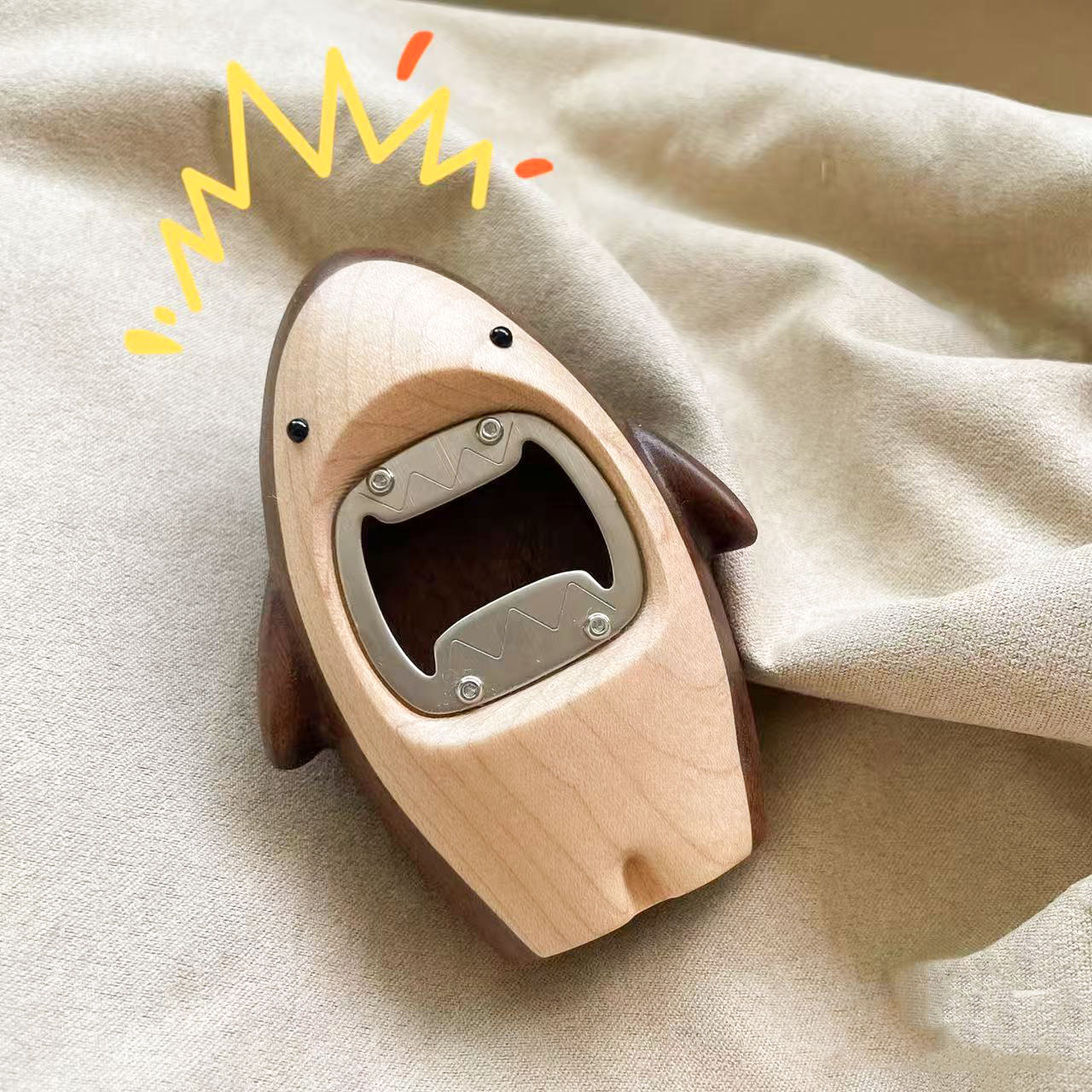 Creative Wooden Shark Bottle O - مراجعة Kitchen Gadgets For Gifts وسعره