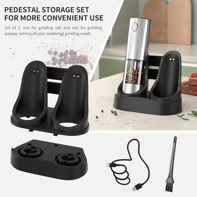1/2PCS Electric Salt And Peppe - مراجعة Kitchen Gadgets Electric وسعره