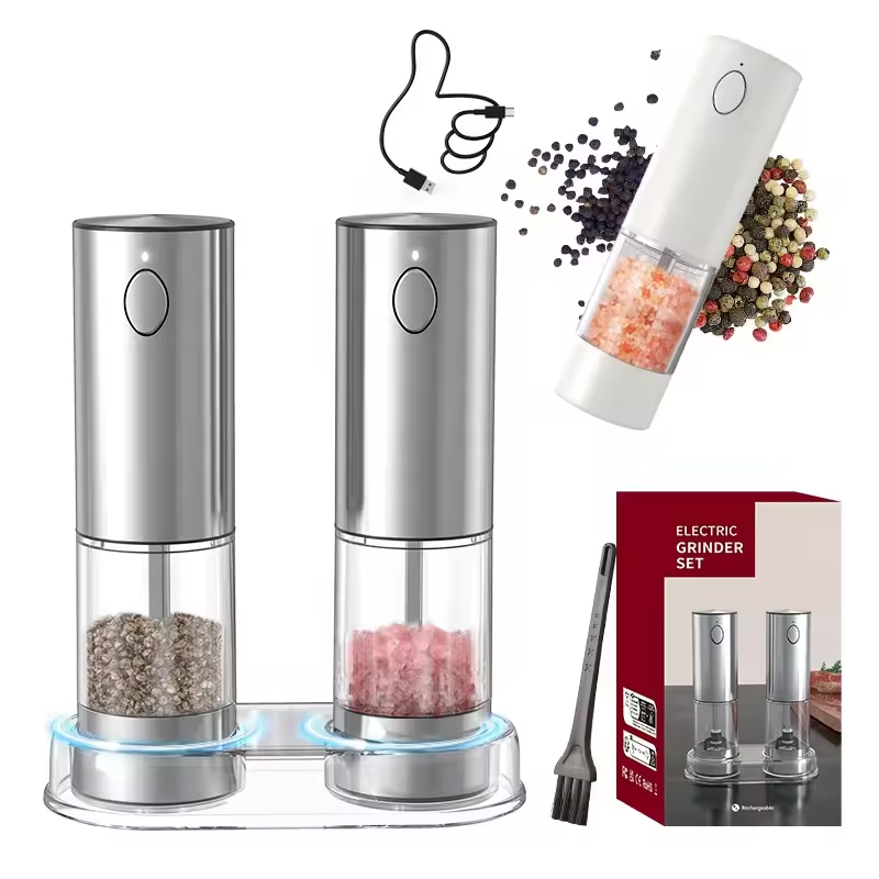 1/2PCS Electric Salt And Peppe - مراجعة Kitchen Gadgets Electric وسعره