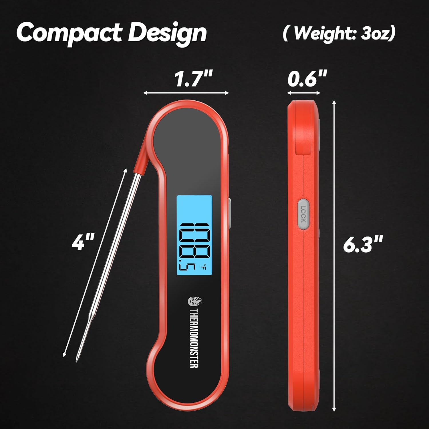 0.5 Sec Instant Read Meat Ther - مراجعة Kitchen Gadgets For Gifts وسعره