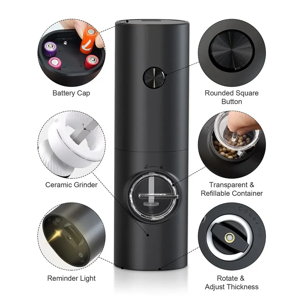 Electric Salt And Pepper Grind - مراجعة Kitchen Gadgets Electric وسعره