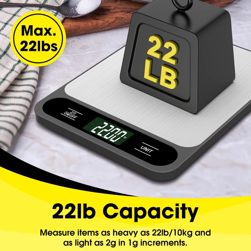 Mik-Nana Food Scale, 10kg/22lb - مراجعة Digital Kitchen Scale وسعره