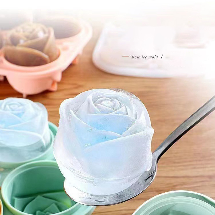 3D Rose Ice Molds 4 Holes Ice  - مراجعة Kitchen Utensil Holder وسعره