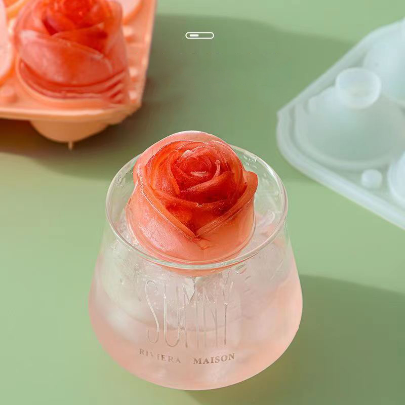 3D Rose Ice Molds 4 Holes Ice  - مراجعة Kitchen Utensil Holder وسعره