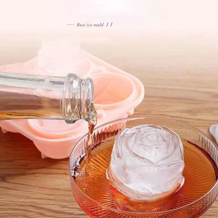 3D Rose Ice Molds 4 Holes Ice  - مراجعة Kitchen Utensil Holder وسعره