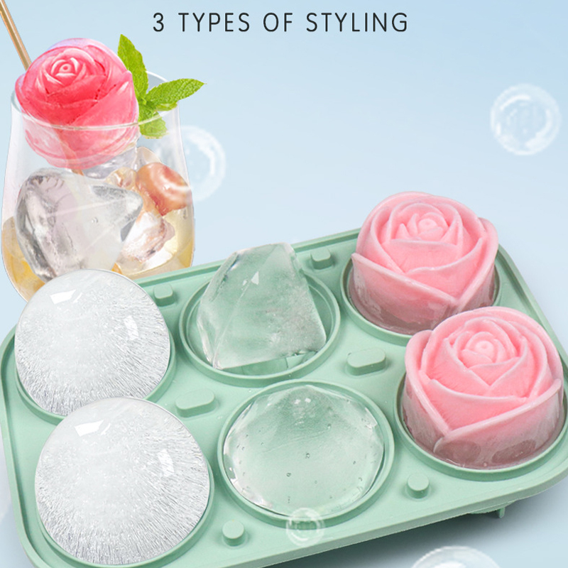 3D Rose Diamond Round Ice Cube - مراجعة Kitchen Utensil Holder وسعره