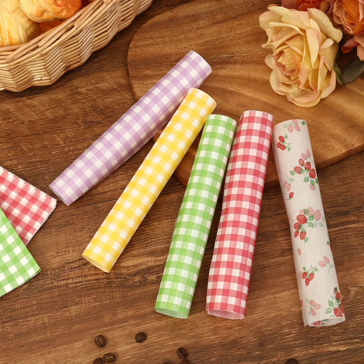 50Pcs Oilproof Wrapping Paper  - مراجعة Kitchen Gadgets For Gifts وسعره