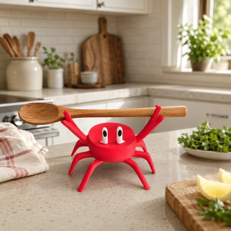 Red Crab Spoon Rest, Cute Crab - مراجعة Kitchen Gadgets For Gifts وسعره