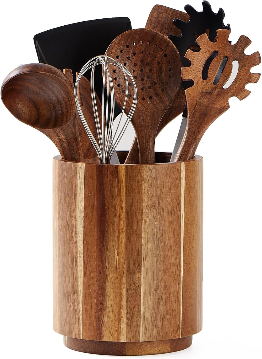 Acacia Wood Utensil Holder, 36 - مراجعة Kitchen Utensil Holder وسعره