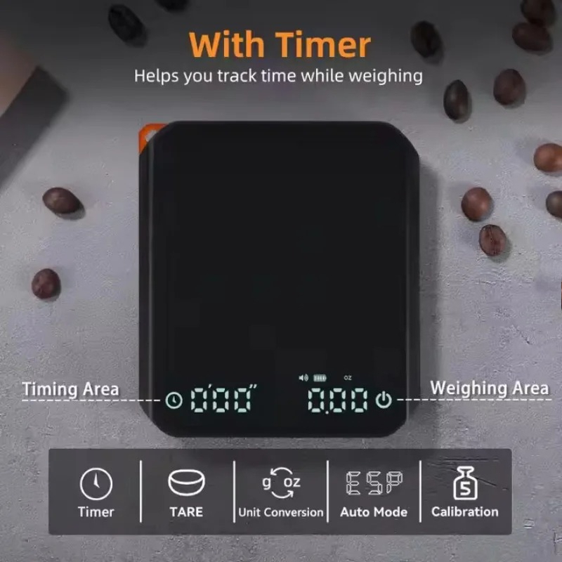 KitchenMini Coffee Scale with  - مراجعة Digital Kitchen Scale وسعره