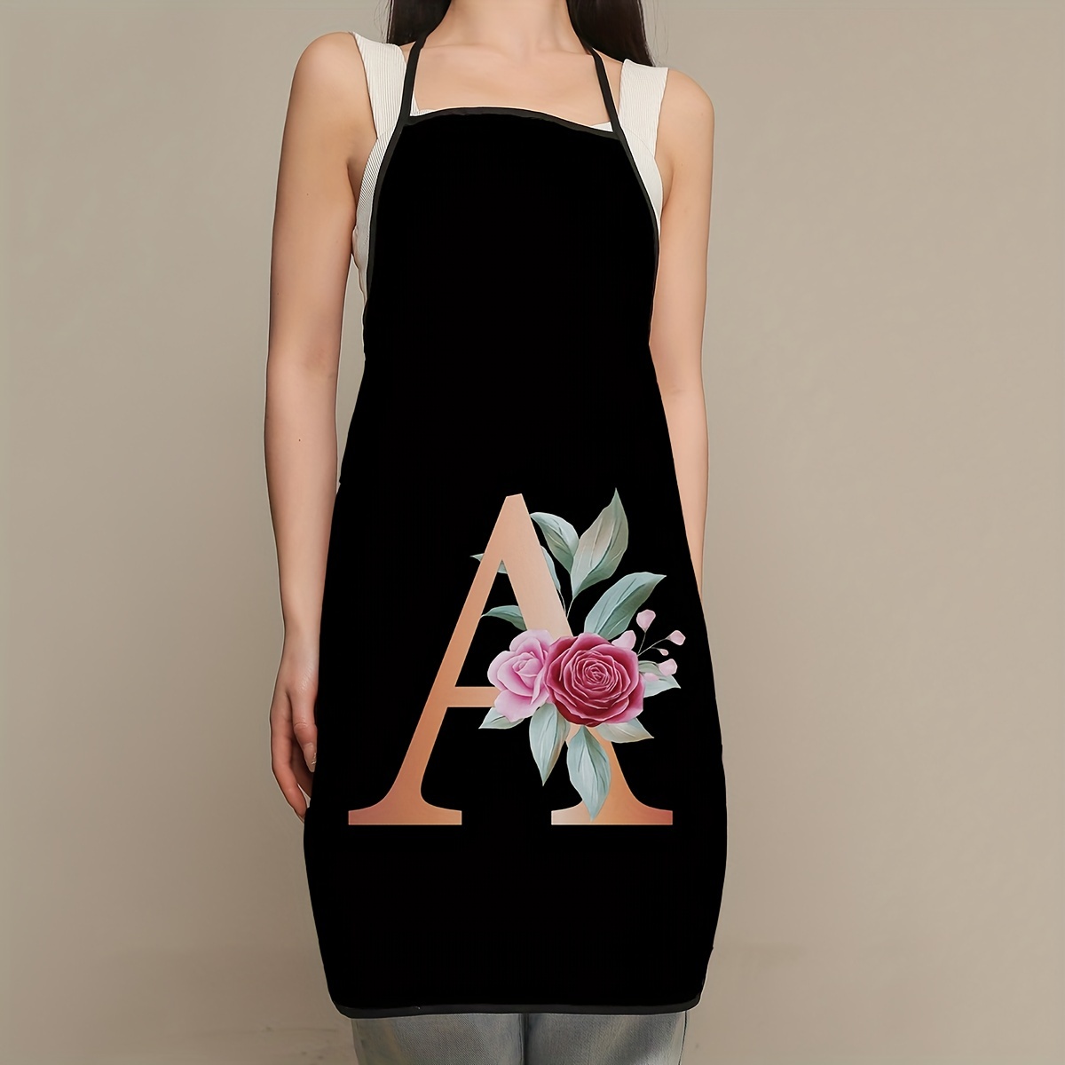 1pc Floral Letter Print Polyes - مراجعة Kitchen Gadgets For Women وسعره