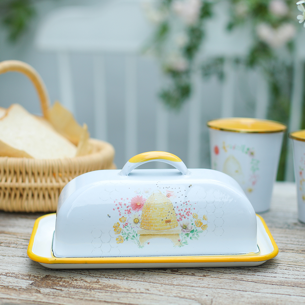Menschy Enamel Butter Dish Che - مراجعة Kitchen Gadgets Ninja وسعره