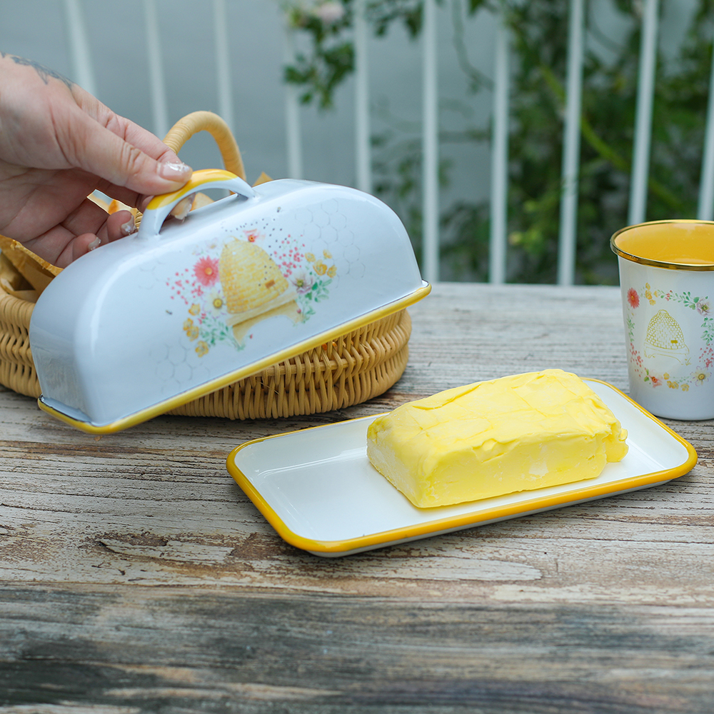 Menschy Enamel Butter Dish Che - مراجعة Kitchen Gadgets Ninja وسعره