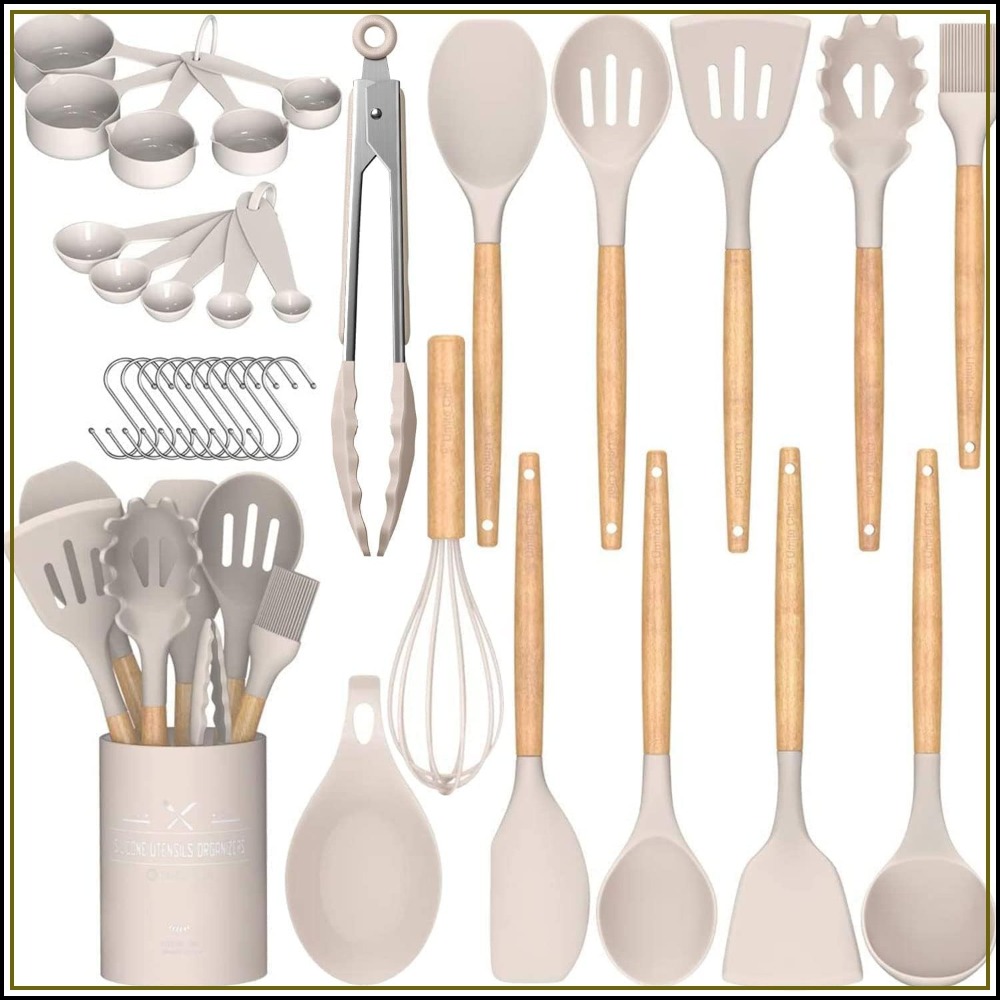 33-Piece Non-Stick Silicone Ki - مراجعة Kitchen Utensil Holder وسعره