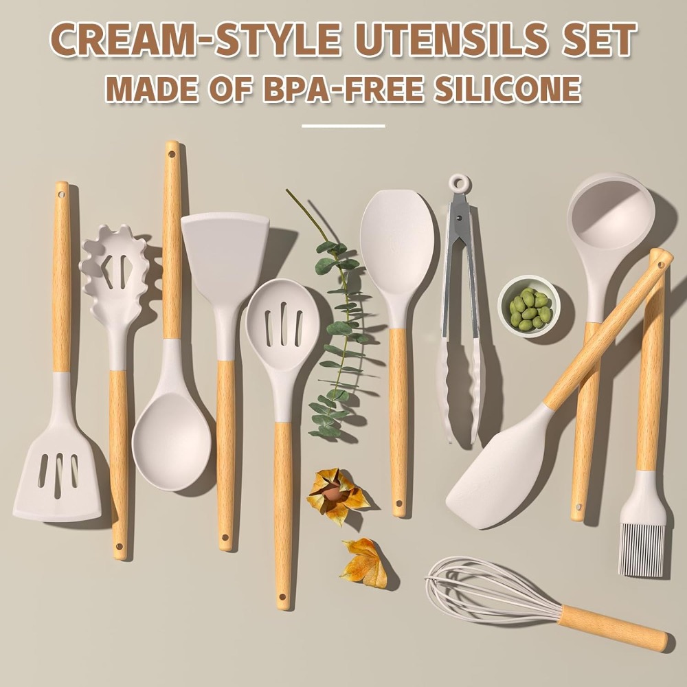 33-Piece Non-Stick Silicone Ki - مراجعة Kitchen Utensil Holder وسعره